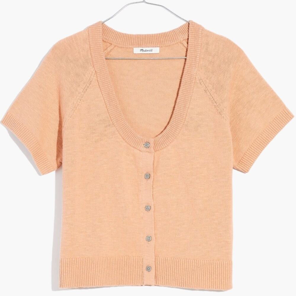 Madewell Linden Scoop Sweater Tee - Peach Size S